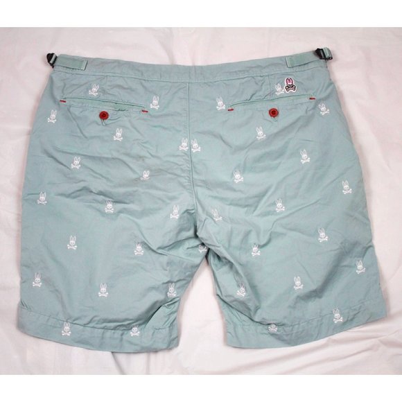 Psycho Bunny Mens Adjustable Waist Flat Front Shorts Size 38 - Picture 2 of 8